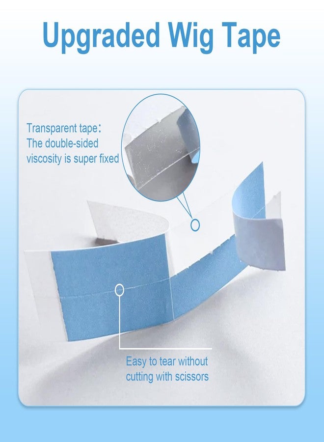 BLHLA 50 Pcs Wig Tape Double Sided Ultra Hold, Third Generation Separable in Tape Replacement, Clear Wig Glue for Lace Wigs, Waterproof Fit Head - Image 3